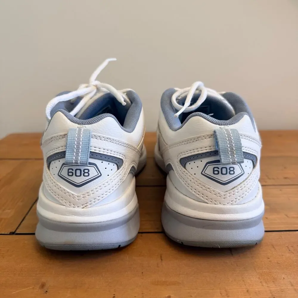 New Balance 608v5 Women's Casual Comfort Cross Trainer - White/Light Blue SZ 9.5